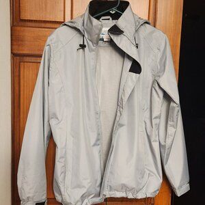 Waterproof rain jacket with hood